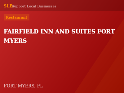 FAIRFIELD INN AND SUITES FORT MYERS — Restaurant in FORT MYERS, FL