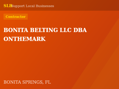 BONITA BELTING LLC DBA ONTHEMARK — Contractor in BONITA SPRINGS, FL