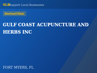 GULF COAST ACUPUNCTURE AND HERBS INC — Doctor/Clinic in FORT MYERS, FL