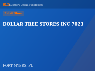 DOLLAR TREE STORES INC 7023 — Retail Store in FORT MYERS, FL