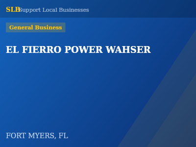 EL FIERRO POWER WAHSER — General Business in FORT MYERS, FL