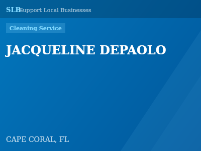JACQUELINE DEPAOLO — Cleaning Service in CAPE CORAL, FL