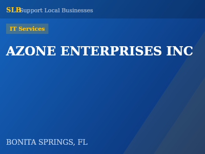 AZONE ENTERPRISES INC — IT Services in BONITA SPRINGS, FL