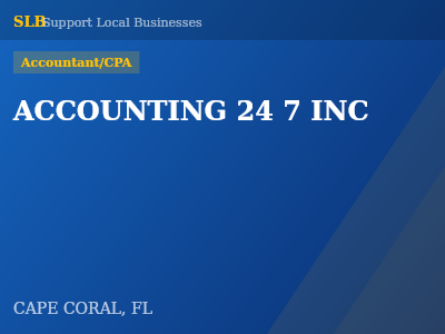 ACCOUNTING 24 7 INC — Accountant/CPA in CAPE CORAL, FL