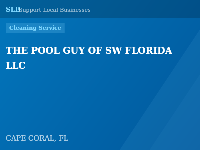 THE POOL GUY OF SW FLORIDA LLC — Cleaning Service in CAPE CORAL, FL