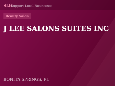 J LEE SALONS SUITES INC — Beauty Salon in BONITA SPRINGS, FL