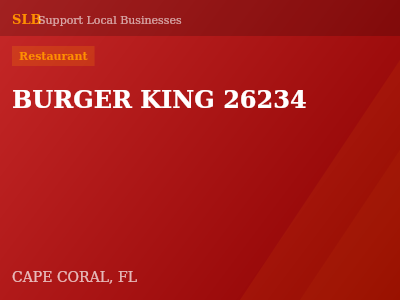 BURGER KING 26234 — Restaurant in CAPE CORAL, FL