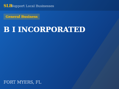 B I INCORPORATED — General Business in FORT MYERS, FL