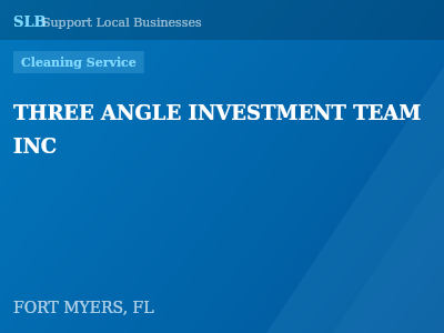 THREE ANGLE INVESTMENT TEAM INC — Cleaning Service in FORT MYERS, FL