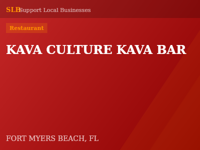KAVA CULTURE KAVA BAR — Restaurant in FORT MYERS BEACH, FL