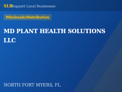 MD PLANT HEALTH SOLUTIONS LLC — Wholesale/Distribution in NORTH FORT MYERS, FL