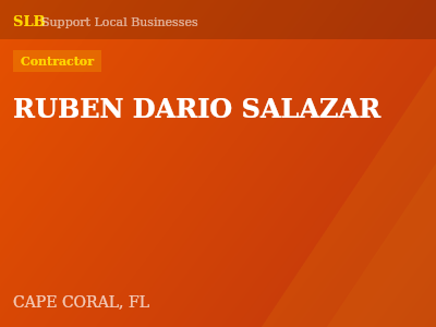 RUBEN DARIO SALAZAR — Contractor in CAPE CORAL, FL