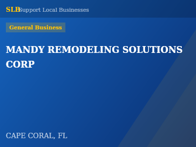 MANDY REMODELING SOLUTIONS CORP — General Business in CAPE CORAL, FL