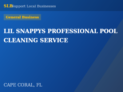 LIL SNAPPYS PROFESSIONAL POOL CLEANING SERVICE — General Business in CAPE CORAL, FL