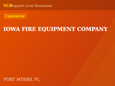 IOWA FIRE EQUIPMENT COMPANY — Contractor in FORT MYERS, FL
