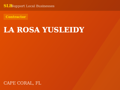 LA ROSA YUSLEIDY — Contractor in CAPE CORAL, FL