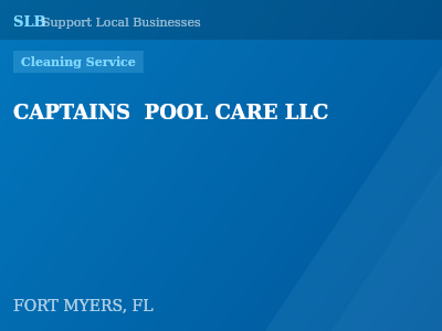 CAPTAINS  POOL CARE LLC — Cleaning Service in FORT MYERS, FL