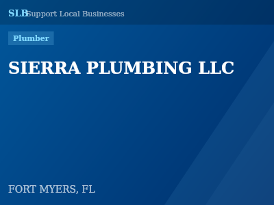 SIERRA PLUMBING LLC — Plumber in FORT MYERS, FL