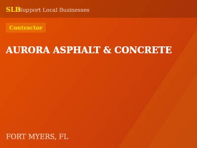 AURORA ASPHALT & CONCRETE — Contractor in FORT MYERS, FL