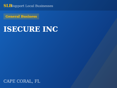 ISECURE INC — General Business in CAPE CORAL, FL