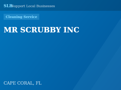MR SCRUBBY INC — Cleaning Service in CAPE CORAL, FL