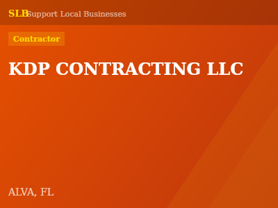 KDP CONTRACTING LLC — Contractor in ALVA, FL