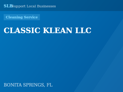 CLASSIC KLEAN LLC — Cleaning Service in BONITA SPRINGS, FL