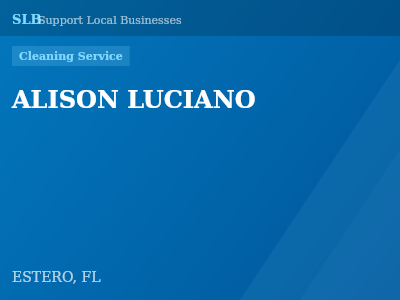 ALISON LUCIANO — Cleaning Service in ESTERO, FL