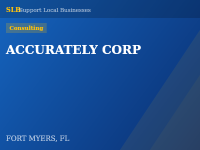 ACCURATELY CORP — Consulting in FORT MYERS, FL