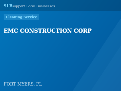 EMC CONSTRUCTION CORP — Cleaning Service in FORT MYERS, FL