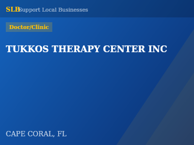 TUKKOS THERAPY CENTER INC — Doctor/Clinic in CAPE CORAL, FL