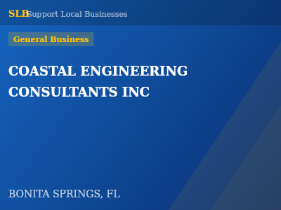 COASTAL ENGINEERING CONSULTANTS INC — General Business in BONITA SPRINGS, FL