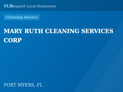 MARY RUTH CLEANING SERVICES CORP — Cleaning Service in FORT MYERS, FL