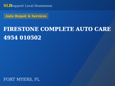 FIRESTONE COMPLETE AUTO CARE 4954 010502 — Auto Repair & Services in FORT MYERS, FL