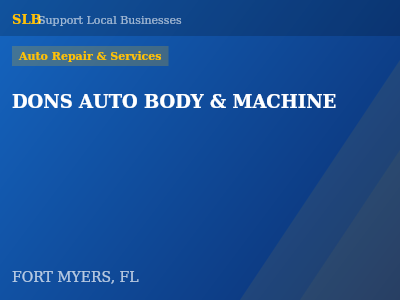 DONS AUTO BODY & MACHINE — Auto Repair & Services in FORT MYERS, FL