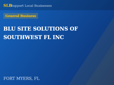 BLU SITE SOLUTIONS OF SOUTHWEST FL INC — General Business in FORT MYERS, FL