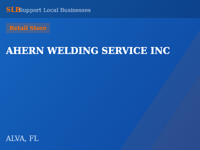 AHERN WELDING SERVICE INC — Retail Store in ALVA, FL