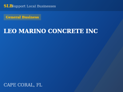 LEO MARINO CONCRETE INC — General Business in CAPE CORAL, FL