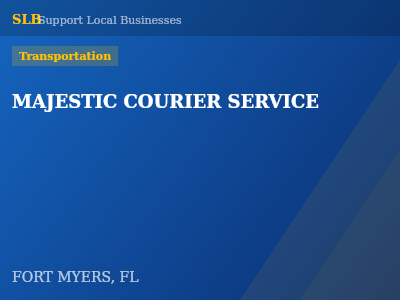 MAJESTIC COURIER SERVICE — Transportation in FORT MYERS, FL