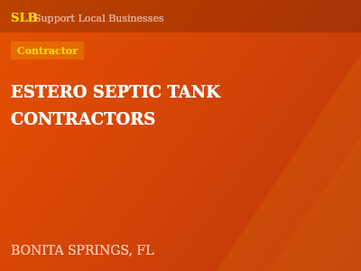 ESTERO SEPTIC TANK CONTRACTORS — Contractor in BONITA SPRINGS, FL