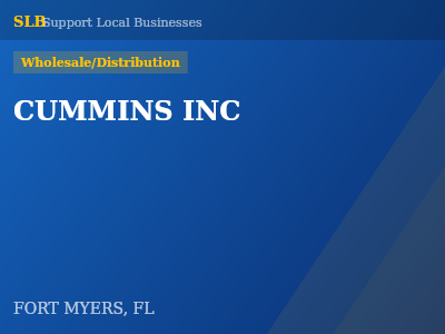 CUMMINS INC — Wholesale/Distribution in FORT MYERS, FL