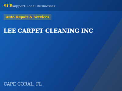 LEE CARPET CLEANING INC — Auto Repair & Services in CAPE CORAL, FL