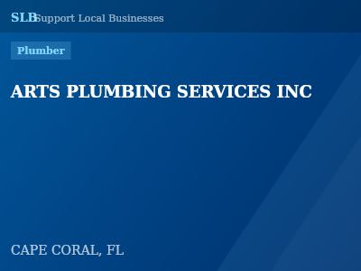 ARTS PLUMBING SERVICES INC — Plumber in CAPE CORAL, FL