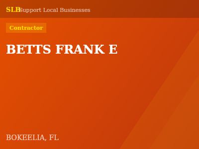 BETTS FRANK E — Contractor in BOKEELIA, FL