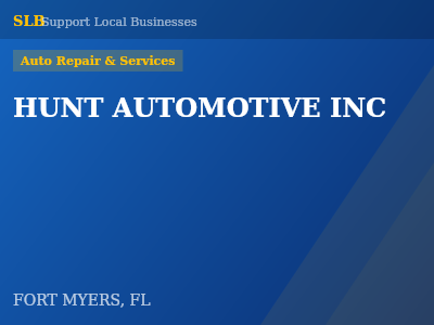 HUNT AUTOMOTIVE INC — Auto Repair & Services in FORT MYERS, FL
