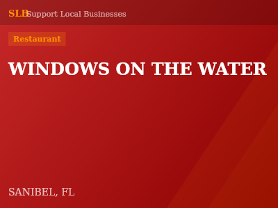 WINDOWS ON THE WATER — Restaurant in SANIBEL, FL