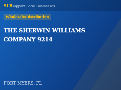 THE SHERWIN WILLIAMS COMPANY 9214 — Wholesale/Distribution in FORT MYERS, FL