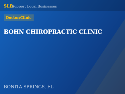 BOHN CHIROPRACTIC CLINIC — Doctor/Clinic in BONITA SPRINGS, FL