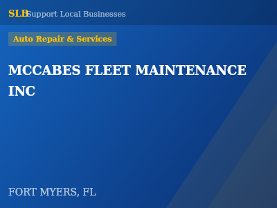 MCCABES FLEET MAINTENANCE INC — Auto Repair & Services in FORT MYERS, FL