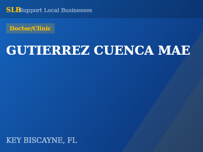 GUTIERREZ CUENCA MAE — Doctor/Clinic in KEY BISCAYNE, FL